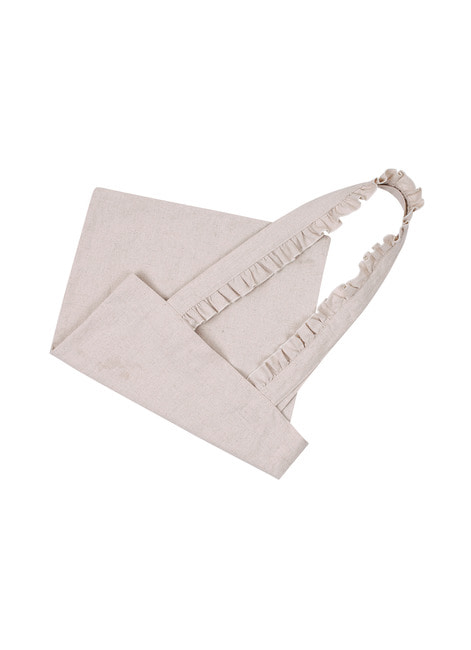  W.Frill strap linen ecobag  [Natural] 