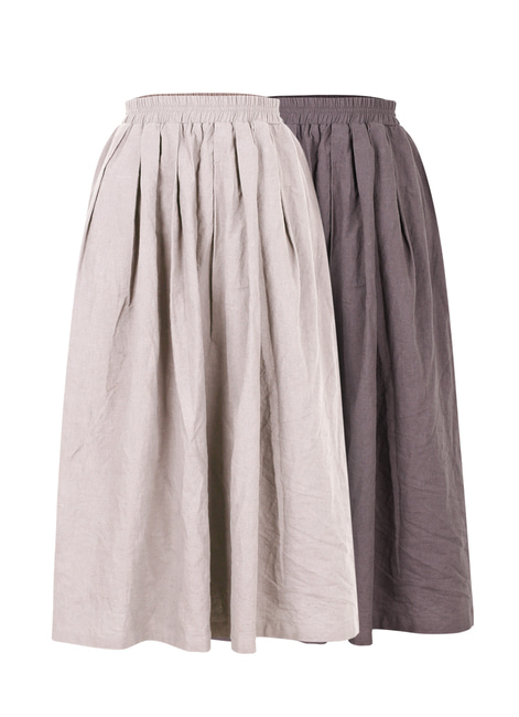 W.Linen long skirt 