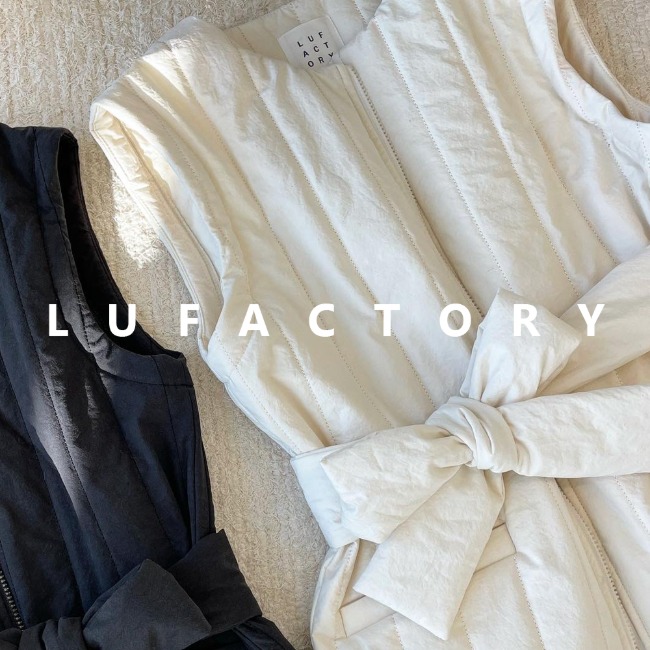 W.Cotton padding vest midi  Ivory  [85,000 -&gt; 55,000]